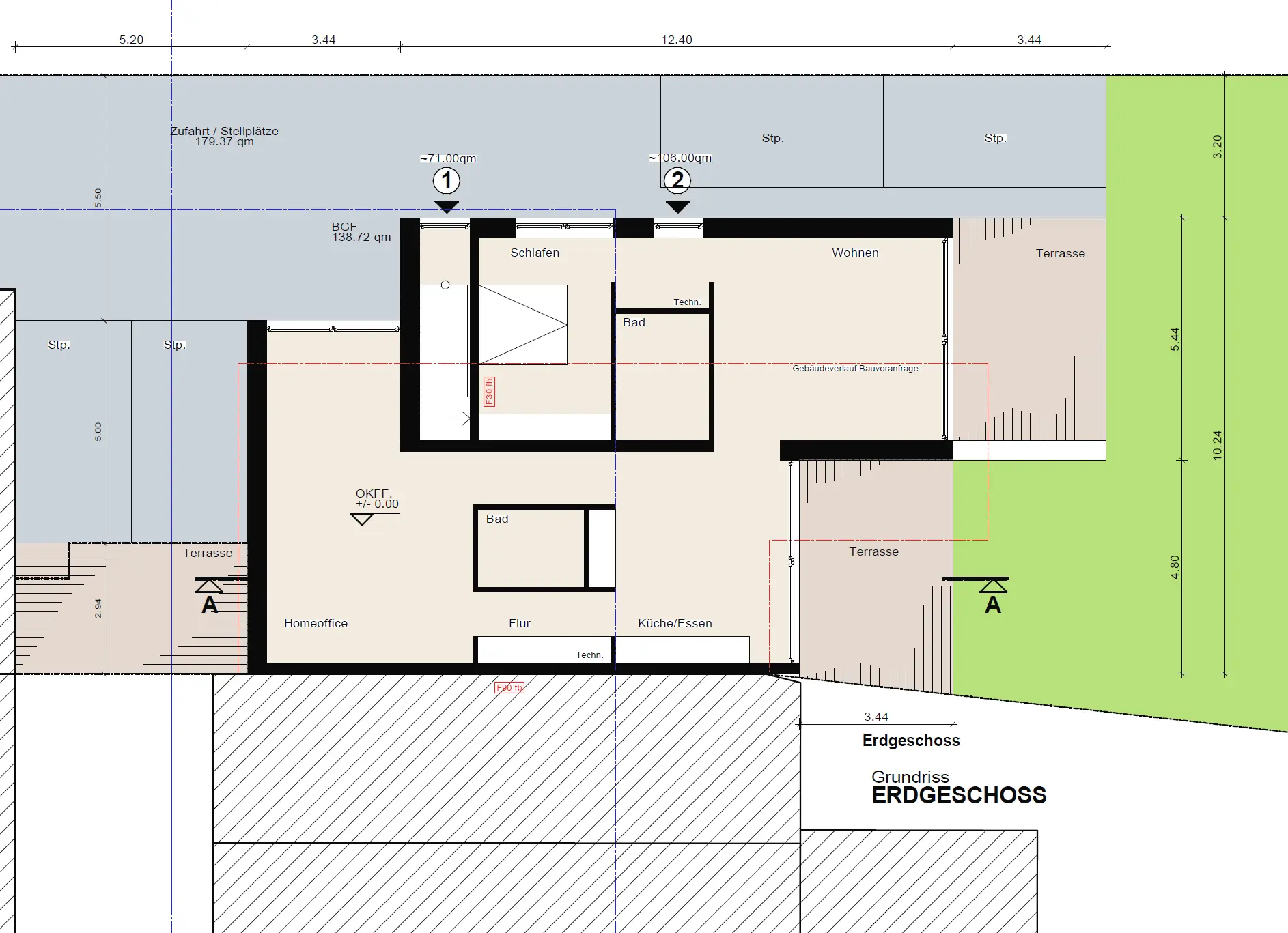 Grundriss und Detailplanung Neubau Marl